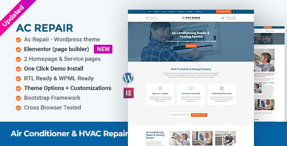Air Conditioner & HVAC Repair WordPress Theme Logo